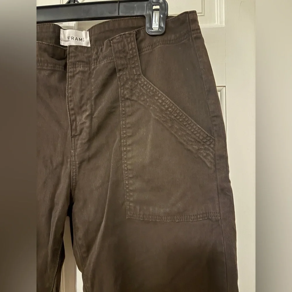 Frame Trapunto Stitch Zip Cuff Moto Pants - Picture 7 of 13